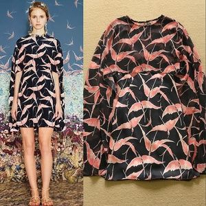 designer runway black pink dress US size XS 0 2 4